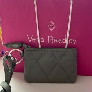 BNIB “Sage” Vera Bradley ultralight zip ID and lanyard